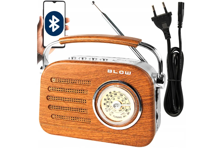 Radio kuchenne w stylu retro z siecią Bluetooth 